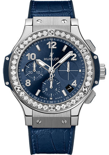 Hublot Big Bang Steel Blue Diamonds Watch - 41 mm - Blue Dial - 341.SX.7170.LR.1204