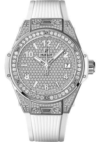 Hublot Big Bang One Click Steel White Full PavŽ Watch - 465.SE.9010.RW.1604