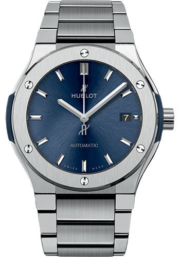 Hublot Classic Fusion Blue Titanium Bracelet Watch - 510.NX.7170.NX