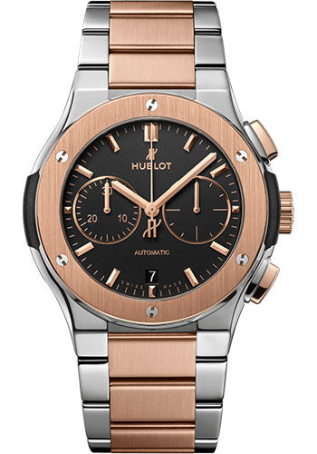 Hublot Classic Fusion Chronograph Titanium King Gold Bracelet Watch - 42 mm - Black Dial - 540.NO.1180.NO