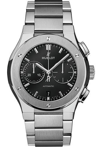 Hublot Classic Fusion Chronograph Titanium Bracelet Watch - 42 mm - Black Dial - 540.NX.1170.NX