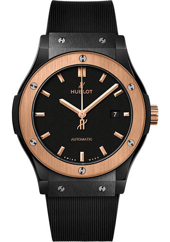 Hublot Classic Fusion Ceramic King Gold Watch - 42 mm - Black Lacquered Dial - 542.CO.1181.RX