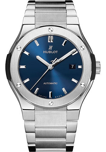 Hublot Classic Fusion Blue Titanium Bracelet Watch - 548.NX.7170.NX