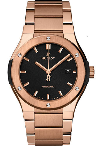 Hublot Classic Fusion King Gold Bracelet Watch - 42 mm - Black Dial - 548.OX.1180.OX