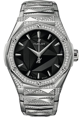 Hublot Classic Fusion Orlinski Bracelet Titanium Alternative PavŽ Watch - 40 mm - Black Dial - 550.NS.1800.NS.3804.ORL22