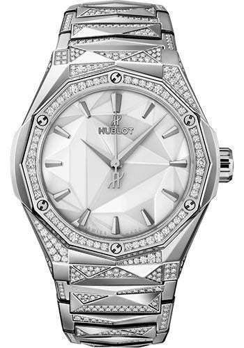 Hublot Classic Fusion Orlinski Bracelet Titanium White Alternative PavŽ Watch - 40 mm - White Dial - 550.NS.2200.NS.3804.ORL22