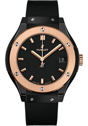 Hublot Classic Fusion Ceramic King Gold Watch - 33 mm - Black Lacquered Dial - 581.CO.1181.RX