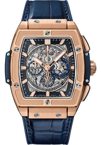 Hublot Spirit Of Big Bang King Gold Blue Watch - 601.OX.7180.LR