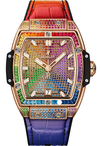 Hublot Spirit Of Big Bang King Gold Rainbow Watch - 39 mm - 18K King Gold Dial - 665.OX.9910.LR.0999