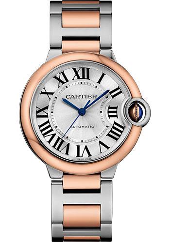 Cartier Ballon Bleu de Cartier Watch - 36 mm Steel Case - Pink Gold Bezel - W2BB0003