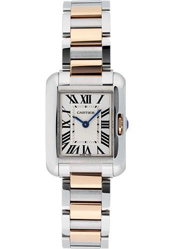 Cartier Tank Anglaise Watch - Small Steel And Pink Gold Case - W5310036