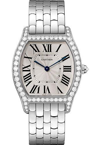 Cartier Tortue Watch - 39 mm White Gold Diamond Case - WA501013