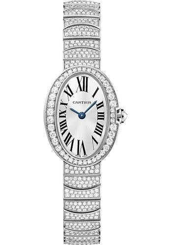 Cartier Baignoire Watch - Mini White Gold Diamond Case - Diamond Bracelet - HPI00327